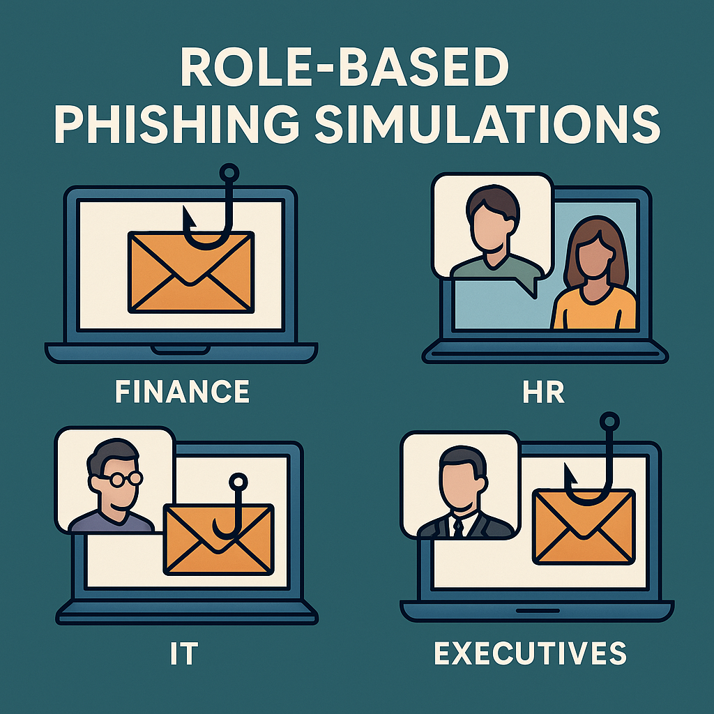 Cover image for Role-Based Phishing Simulations: Finance, HR, IT & Execs — Scenarios, Guardrails, and Metrics